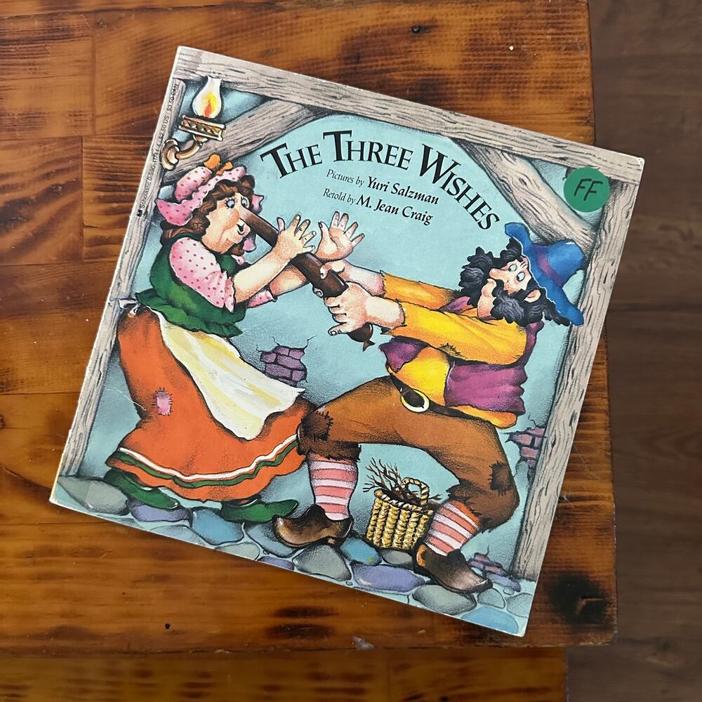 Vintage The Three Wishes Folktale Paperback Book